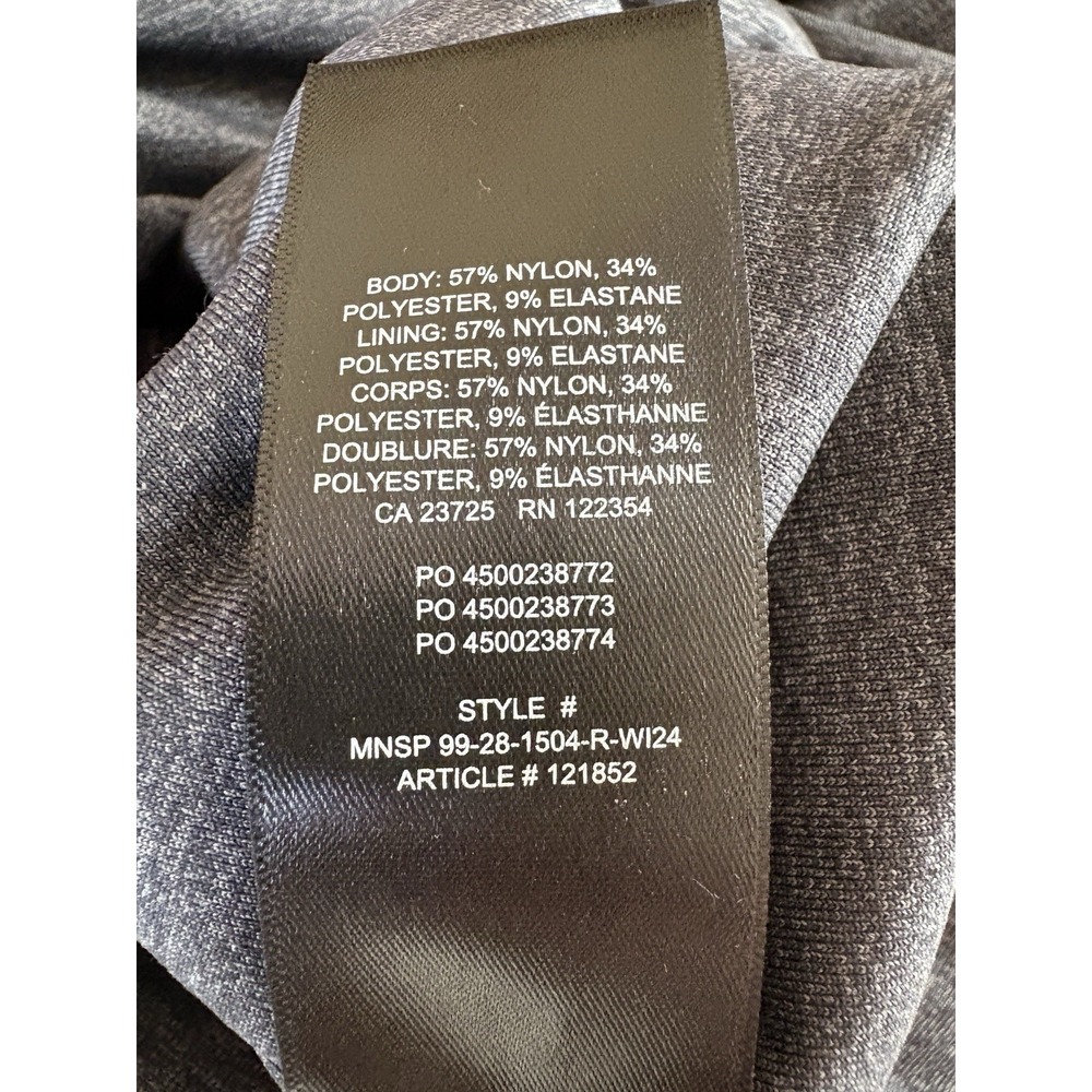 Aritzia Contour Bodysuit Womens Size XL Dark Gray Long Sleeve Square Neck Unworn - Picture 4 of 14